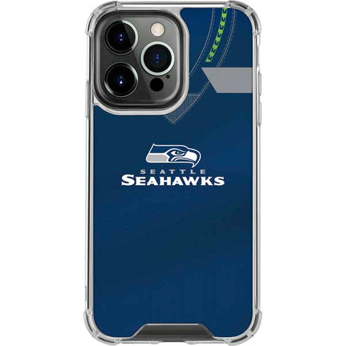 NFL Seattle Seahawks Team Jersey iPhone 16 Pro Max Clear Case