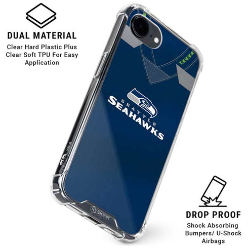 NFL Seattle Seahawks Team Jersey iPhone 16e Clear Case