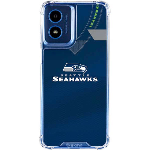 NFL Seattle Seahawks Team Jersey Moto G 5G (2024) Clear Case