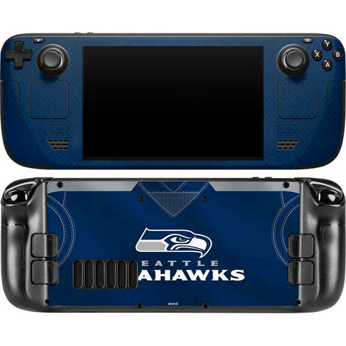 NFL Seattle Seahawks Team Jersey Steam Deck Handheld Gaming Computer OLED Skin