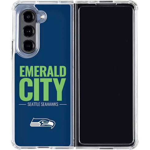 NFL Seattle Seahawks Team Motto Galaxy Z Fold5 5G Clear Case
