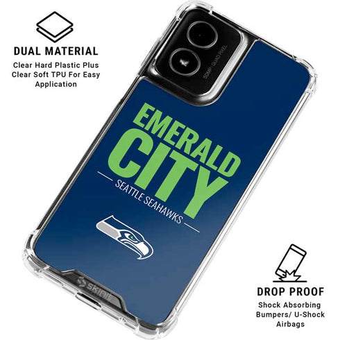 NFL Seattle Seahawks Team Motto Moto G Power 5G (2024) Clear Case