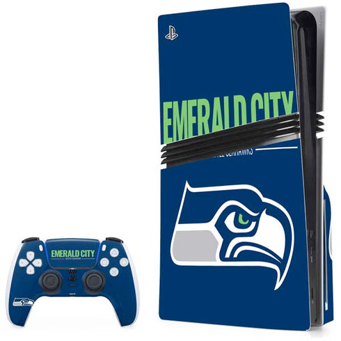 NFL Seattle Seahawks Team Motto PS5 Pro Disk Bundle Skin