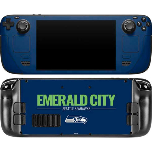 NFL Seattle Seahawks Team Motto Steam Deck Handheld Gaming Computer OLED Skin