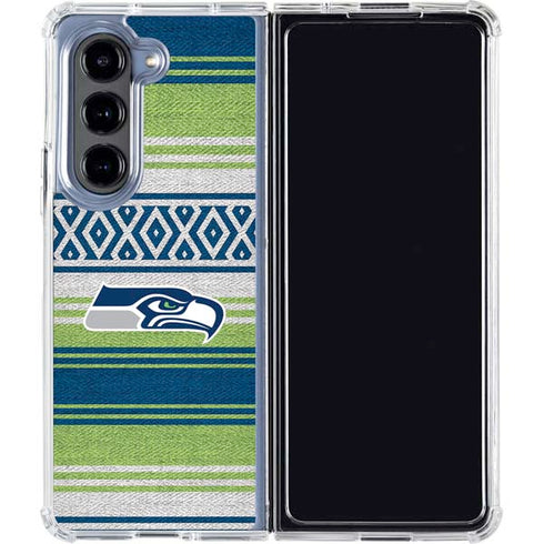 NFL Seattle Seahawks Trailblazer Galaxy Z Fold5 5G Clear Case