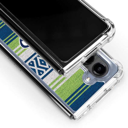 NFL Seattle Seahawks Trailblazer Galaxy Z Fold5 5G Clear Case