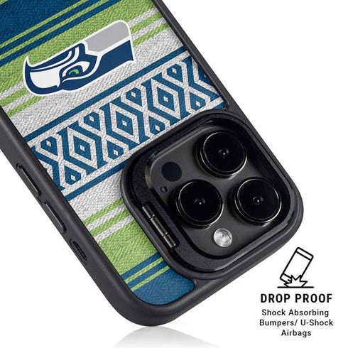 NFL Seattle Seahawks Trailblazer iPhone 15 Pro Max Kickstand Case