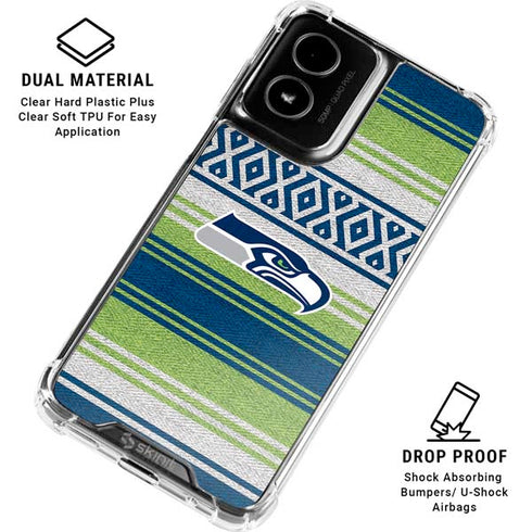 NFL Seattle Seahawks Trailblazer Moto G Power 5G (2024) Clear Case