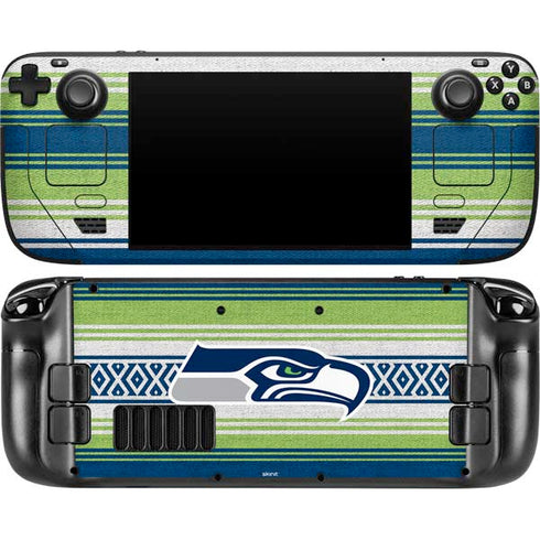 NFL Seattle Seahawks Trailblazer Steam Deck Handheld Gaming Computer OLED Skin