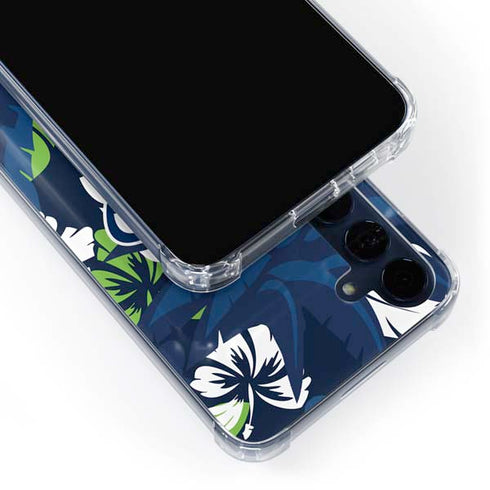 NFL Seattle Seahawks Tropical Print Galaxy A35 5G Clear Case