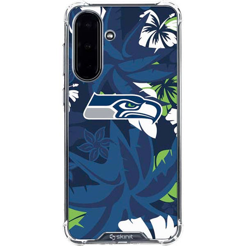 NFL Seattle Seahawks Tropical Print Galaxy A36 5G Clear Case