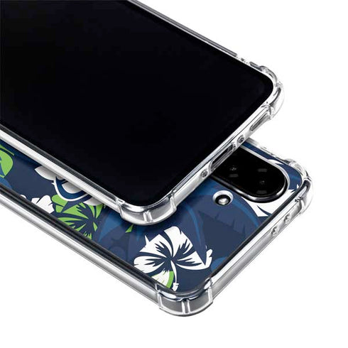 NFL Seattle Seahawks Tropical Print Galaxy A36 5G Clear Case