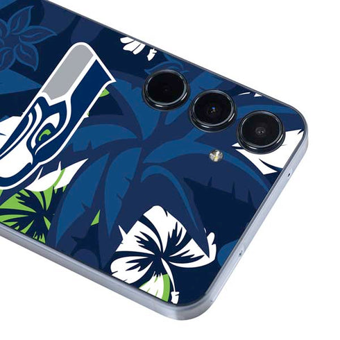 NFL Seattle Seahawks Tropical Print Galaxy A55 5G Skin