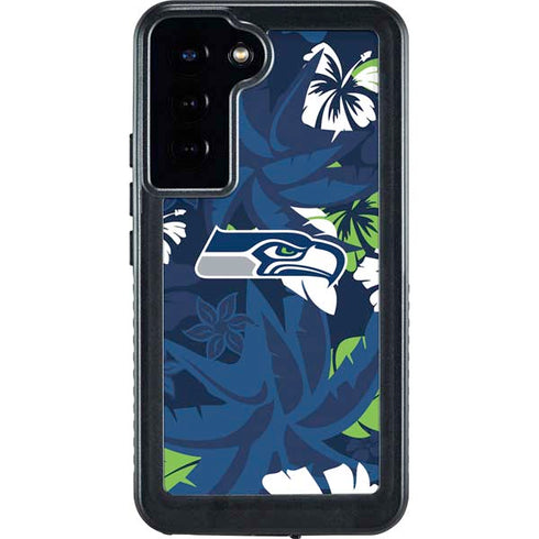NFL Seattle Seahawks Tropical Print Galaxy S24 Plus Waterproof Case