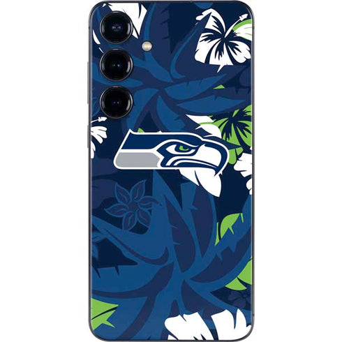 NFL Seattle Seahawks Tropical Print Galaxy S24 Skin
