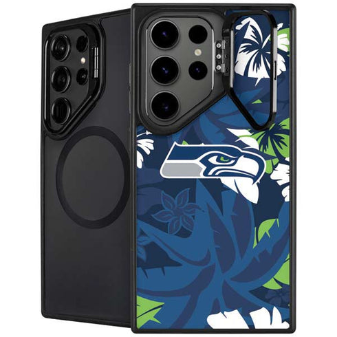 NFL Seattle Seahawks Tropical Print Galaxy S24 Ultra Kickstand Case
