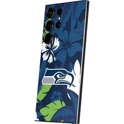 NFL Seattle Seahawks Tropical Print Galaxy S25 Ultra Skin