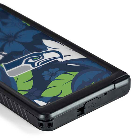 NFL Seattle Seahawks Tropical Print Galaxy S24 Ultra Waterproof Case
