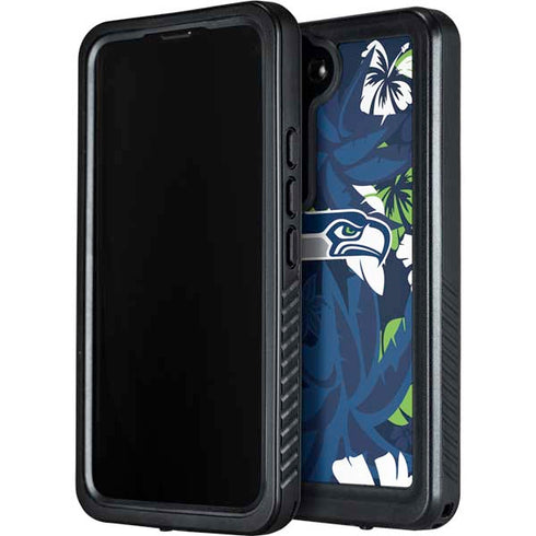 NFL Seattle Seahawks Tropical Print Galaxy S24 Waterproof Case