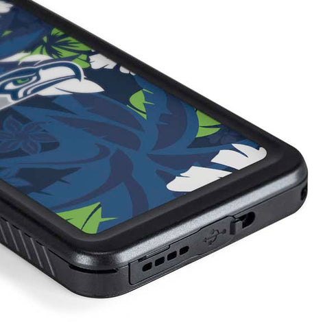 NFL Seattle Seahawks Tropical Print Galaxy S24 Waterproof Case