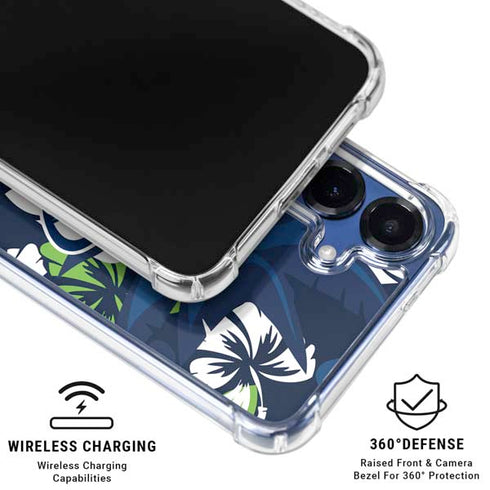 NFL Seattle Seahawks Tropical Print Galaxy S25 Plus Clear Case