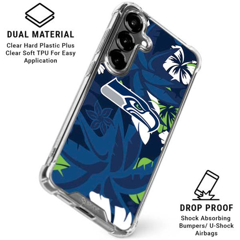 NFL Seattle Seahawks Tropical Print Galaxy S26 Clear Case