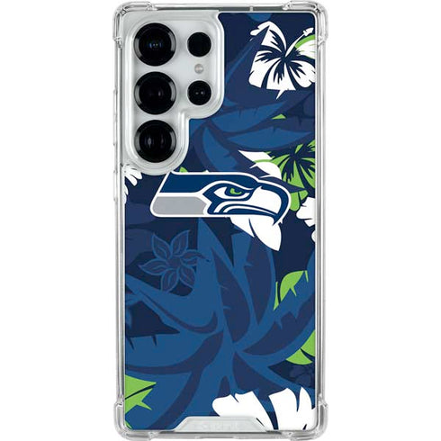 NFL Seattle Seahawks Tropical Print Galaxy S26 Ultra Clear Case