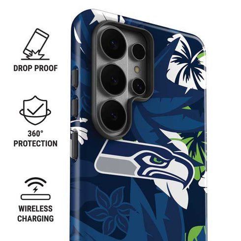 NFL Seattle Seahawks Tropical Print Galaxy S26 Ultra Impact Case