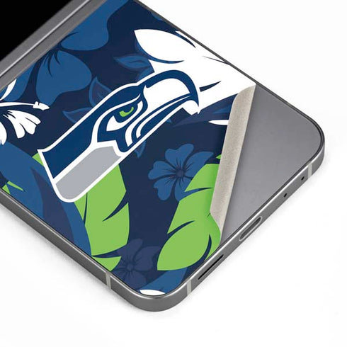 NFL Seattle Seahawks Tropical Print Galaxy Z Flip6 Skin