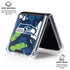NFL Seattle Seahawks Tropical Print Galaxy Z Flip6 Clear Case