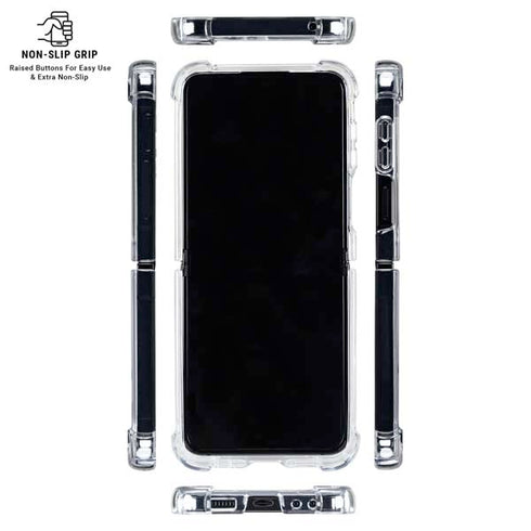 NFL Seattle Seahawks Tropical Print Galaxy Z Flip6 Clear Case