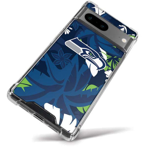 NFL Seattle Seahawks Tropical Print Google Pixel 8a Clear Case