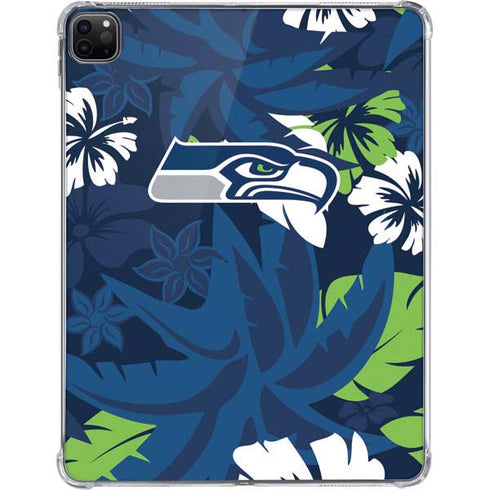 NFL Seattle Seahawks Tropical Print iPad Pro 11in (2024) Clear Case