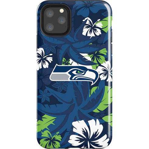 NFL Seattle Seahawks Tropical Print iPhone Cases