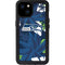 NFL Seattle Seahawks Tropical Print iPhone 15 Plus Waterproof Case