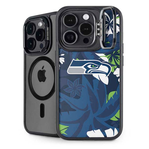 NFL Seattle Seahawks Tropical Print iPhone 15 Pro Max Kickstand Case