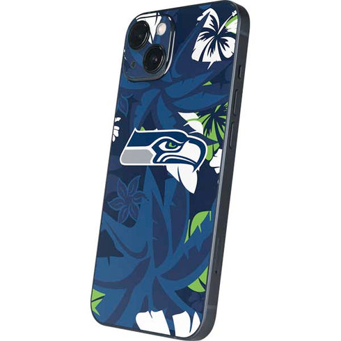 NFL Seattle Seahawks Tropical Print iPhone 15 Skin