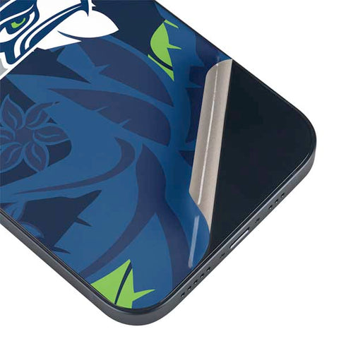 NFL Seattle Seahawks Tropical Print iPhone 15 Skin