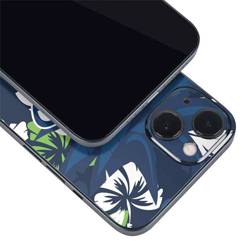 NFL Seattle Seahawks Tropical Print iPhone 15 Skin
