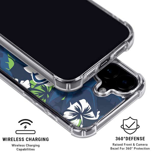 NFL Seattle Seahawks Tropical Print iPhone 16 Plus MagSafe Case