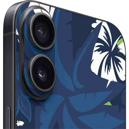 NFL Seattle Seahawks Tropical Print iPhone 16 Plus Skin
