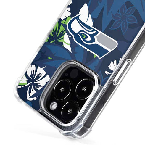NFL Seattle Seahawks Tropical Print iPhone 16 Pro MagSafe Case
