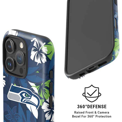 NFL Seattle Seahawks Tropical Print iPhone 16 Pro Magsafe Impact Case