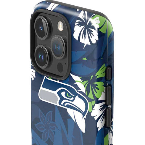 NFL Seattle Seahawks Tropical Print iPhone 16 Pro Max Impact Case
