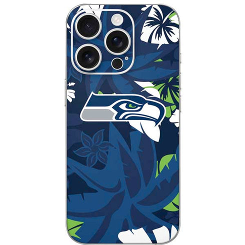 NFL Seattle Seahawks Tropical Print iPhone 16 Pro Skin