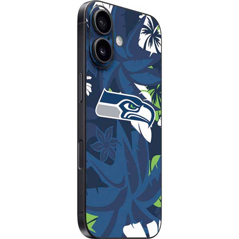 NFL Seattle Seahawks Tropical Print iPhone 16 Skin