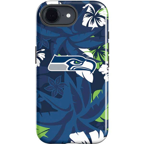 NFL Seattle Seahawks Tropical Print iPhone 16e Impact Case