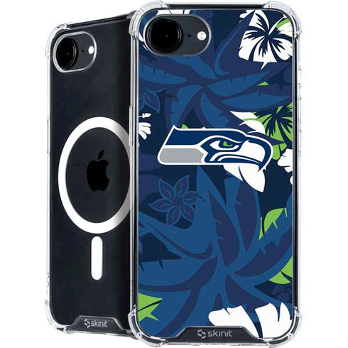 NFL Seattle Seahawks Tropical Print iPhone 16e MagSafe Case
