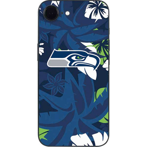 NFL Seattle Seahawks Tropical Print iPhone 16e Skin