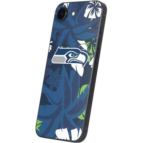 NFL Seattle Seahawks Tropical Print iPhone 16e Skin